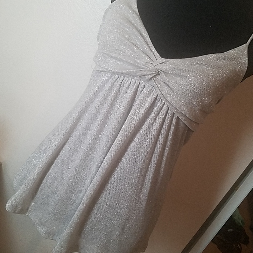 Papayas silver sparkle vneck